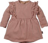 Levv newborn baby meisjes jurk Babs aop Mauve Stripe