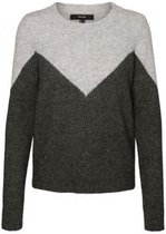 VERO MODA Plaza LS Block Blouse Ga Boo GRAU L