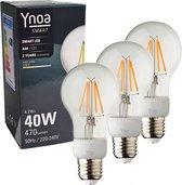 Ynoa smart home - Zigbee 3.0 - 3 x E27 smart lamp filament dimbaar