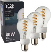 Ynoa smart home - Zigbee 3.0 - 3 x E27 smart lamp filament CCT - Diverse wittinten instelbaar