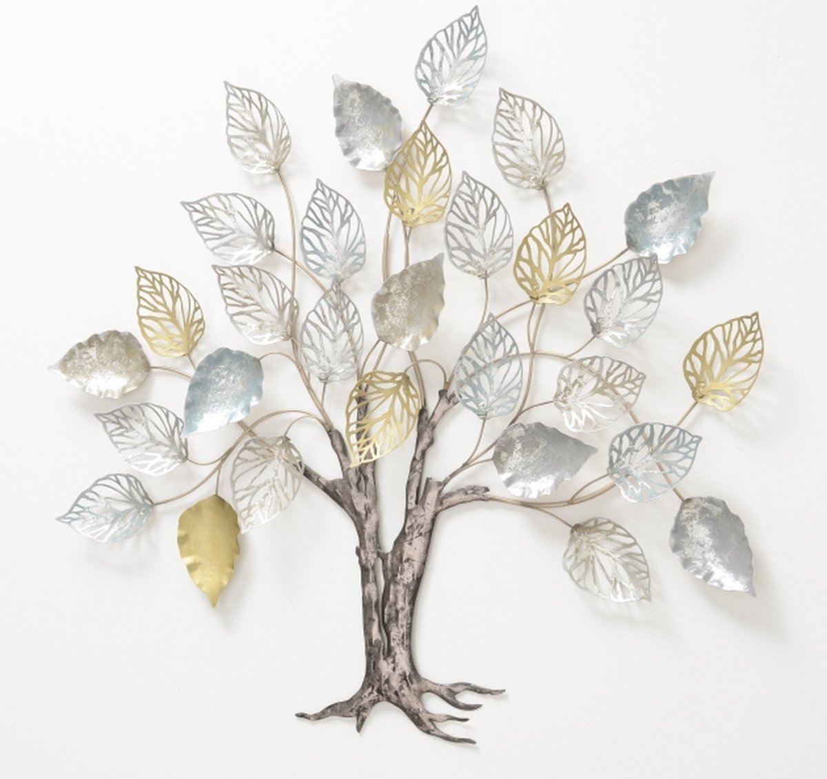 Art Mural Géométrique Branche Arbre 3D Décoration Murale Arbre En Métal Noir - 4 Pièces 43x21 Cm - Art Mural Branche Géométrique 3D Pour Salon, Chambre, Bureau Décoration Intérieure Contemporaine