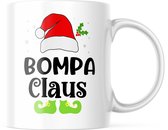 Kerst Mok met tekst: Bompa Claus | Kerst Decoratie | Kerst Versiering | Grappige Cadeaus | Koffiemok | Koffiebeker | Theemok | Theebeker