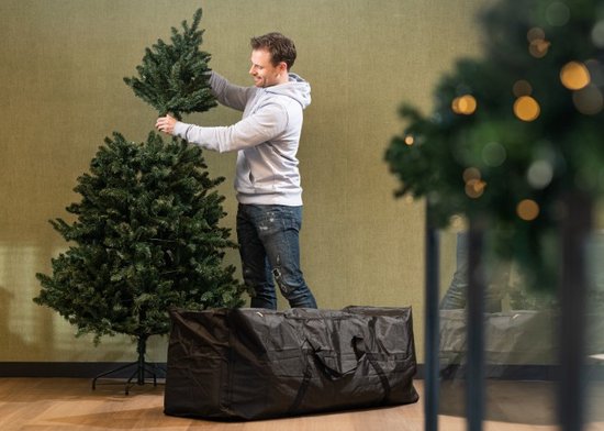 XL Kerstboom Tas YiYa Kerstboom Opbergtas | Zwart, XL Formaat | Om Je Kerstboom Netjes Op Te Bergen Zwarte Kerstboom Tas