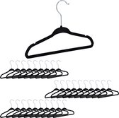 Relaxdays kinderkleerhanger - set van 30 - kleerhangers kinderen - kinderhanger - zwart