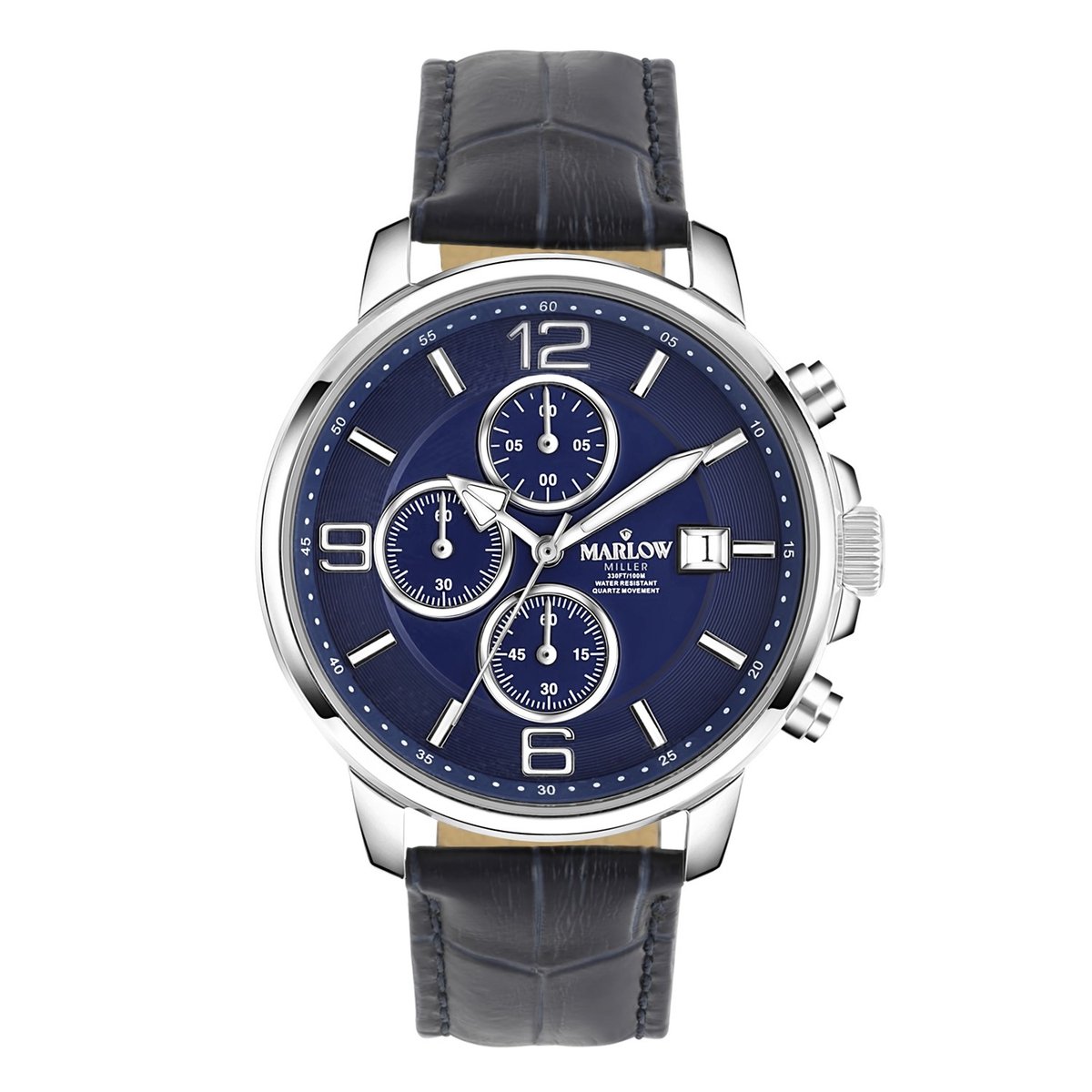 Marlow Miller chronograaf horloge met leren band