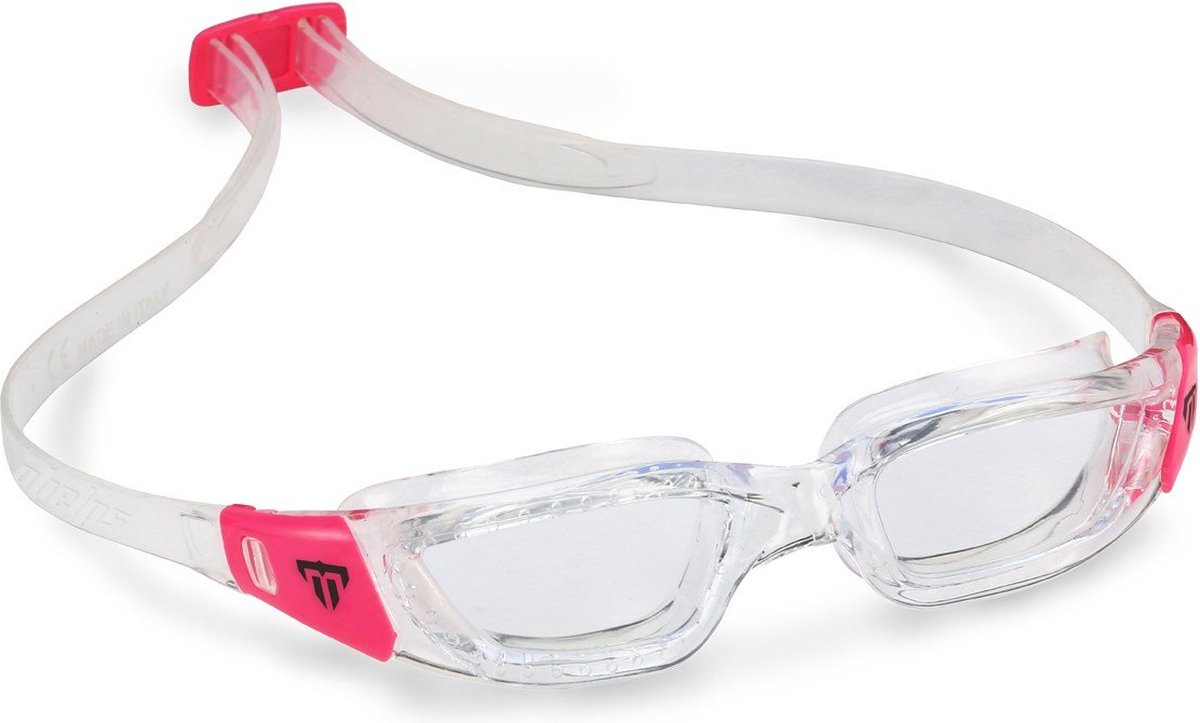 Phelps Tiburon Small - Zwembril - Volwassenen - Clear Lens - Transparant/Roze