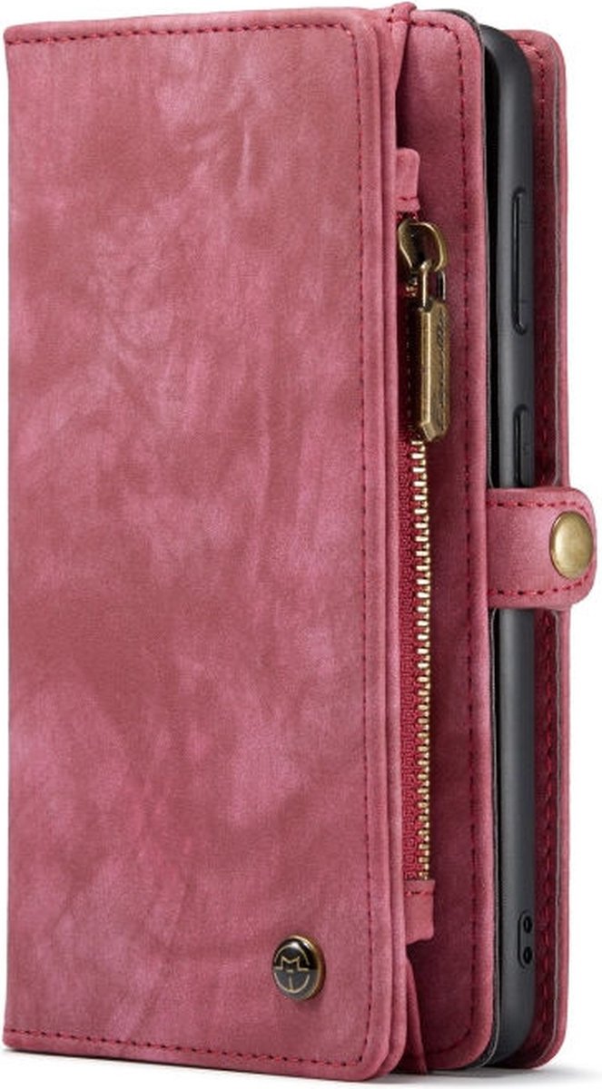 CaseMe 008 Book Case en Back Cover Geschikt voor Samsung Galaxy S21 FE Hoesje Rood