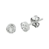 Oorknoppen Rond Diamant 0.18ct (2x0.09ct) H Si