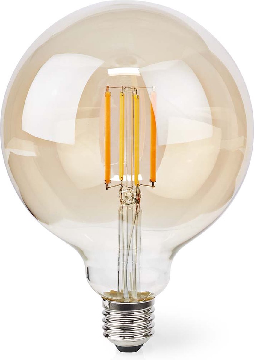 Nedis SmartLife LED Filamentlamp - Wi-Fi - E27 - 806 lm - 7 W - Warm Wit - 1800 - 3000 K - Glas - Android / IOS - Globe - 1 Stuks