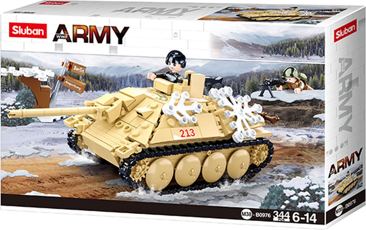 JEU DE CONSTRUCTION COMPATIBLE LEGO SLUBAN ARMY CHAR MOYEN ALLIED