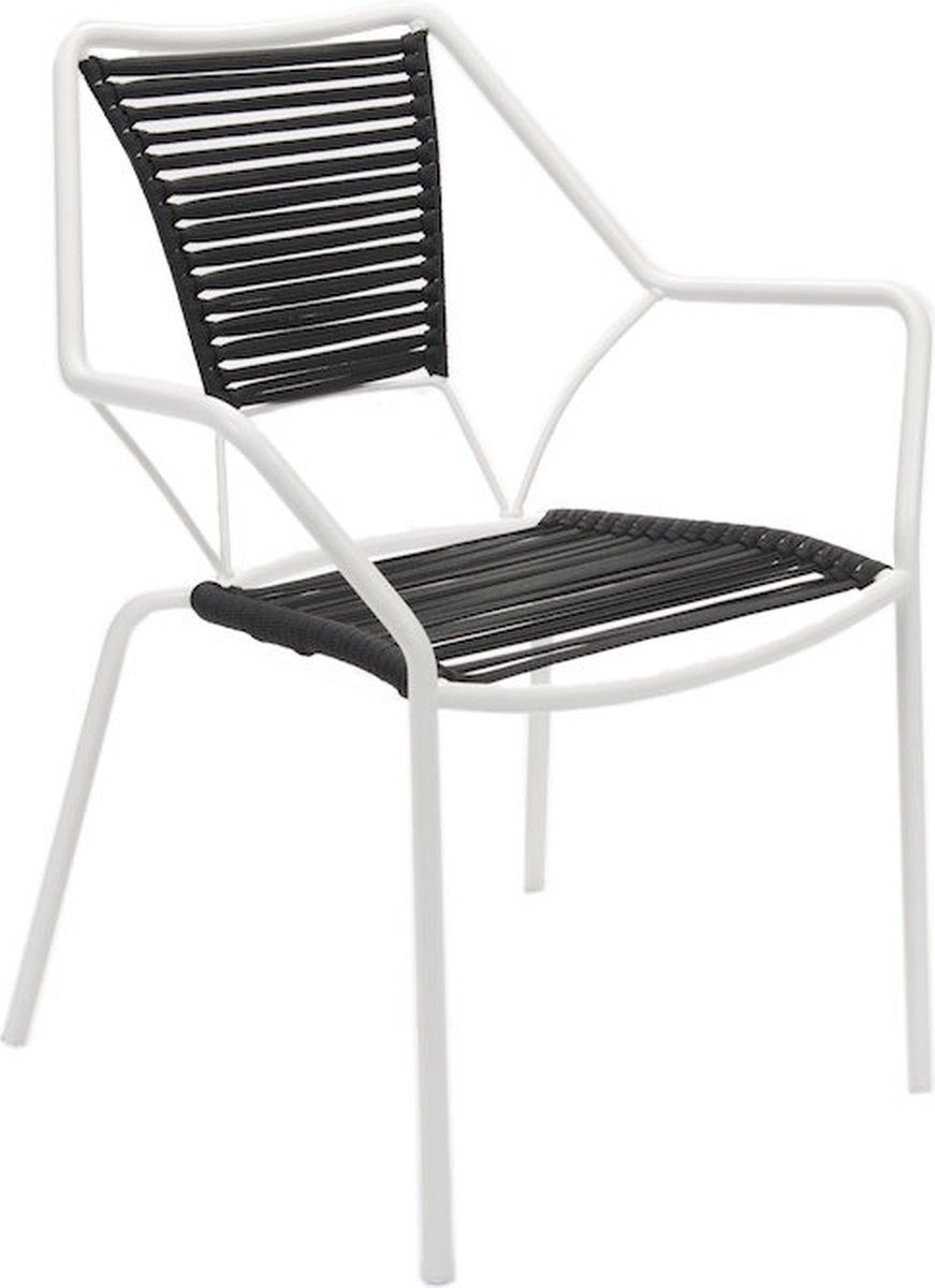 Knit Knot stapelstoel - wit/zwart