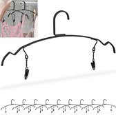 Relaxdays lingeriehanger - 10 stuks - metaal - bh hanger - kledinghanger met knijper - set