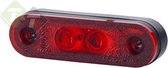 Zijmarkeringslamp, LED, Langwerpig plat, 12 tot 24 Volt, Rood