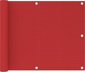 vidaXL-Balkonscherm-75x600-cm-HDPE-rood