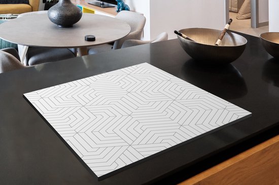 KitchenYeah® Inductie beschermer 65x52 cm - Abstract - Patronen - Design - Lijn - Kookplaataccessoires - Afdekplaat voor kookplaat - Inductiebeschermer - Inductiemat - Inductieplaat mat