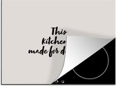 KitchenYeah® Inductie beschermer 57.6x51.6 cm - Keuken - This kitchen is made for dancing - Quotes - Dansen - Inductie beschermer - Inductie - Kookplaataccessoires - Afdekplaat voor kookplaat - Inductiebeschermer - Inductiemat - Inductieplaat mat