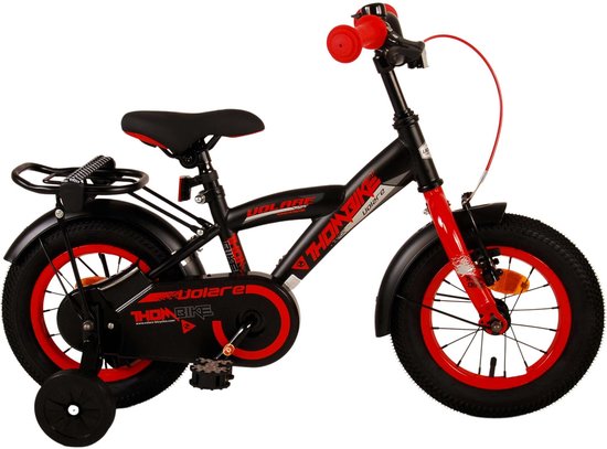 Vélo pour enfants Volare Thombike - Garçons - 12 pouces - Zwart Rouge