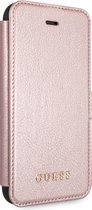 iPhone SE (2020)/8/7/6s/6 Bookcase hoesje - Guess - Effen Rose goud - Kunstleer