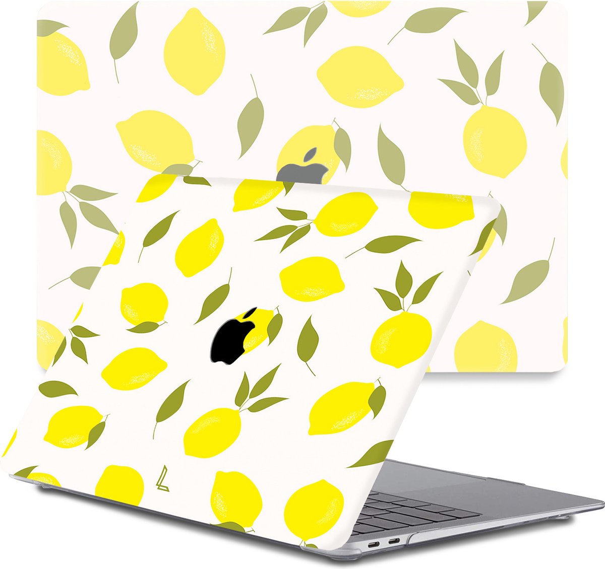 Lunso - Geschikt voor MacBook Pro 13 inch (2020-2022) - cover hoes - Squeezy Lemon - Vereist model A2251 / A2289 / A2338 / A2686