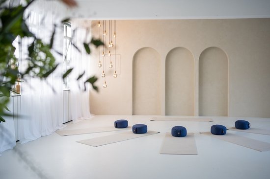 Meditatiekussen eco indigo rond - Lotus - Yoga kussen van Lotus — afbeelding 4