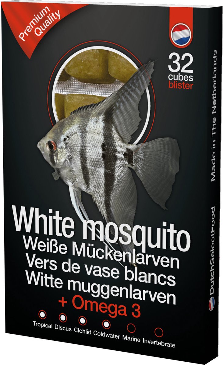 DS Witte Mug & Omega 3 Special diepvries visvoer 100 gram | omega 3 verrijkt Diepvries