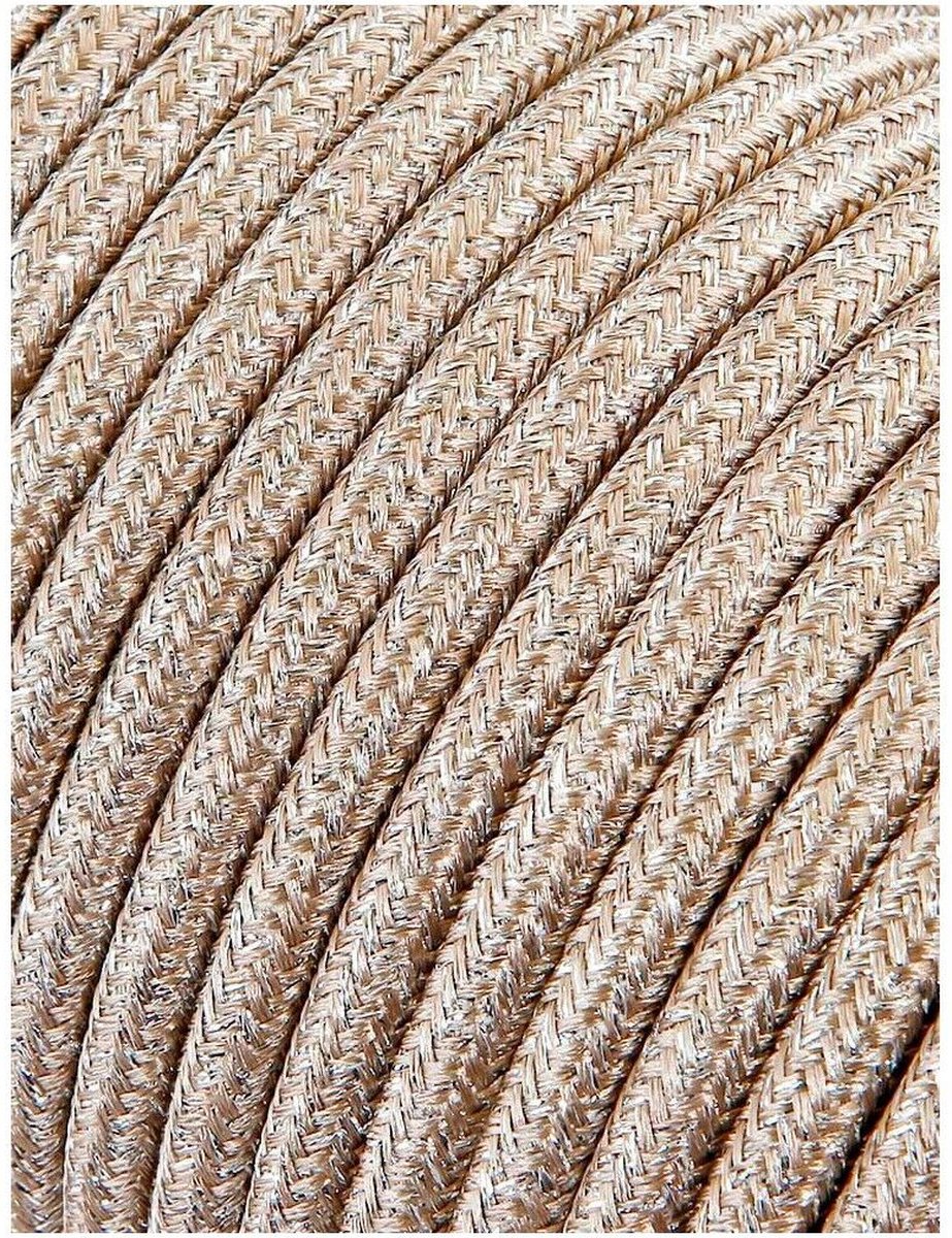 Kabel EDM C15 2 x 0,75 mm Beige Textiel 5 m
