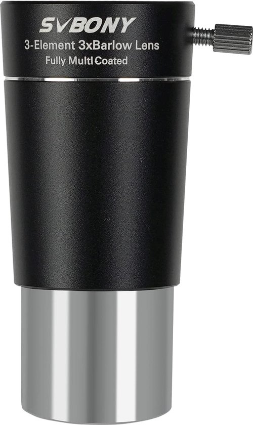 SVBony SV213 Barlow Lens 3x Barlow 1.25 inch FMC 3 Elementen Metaal