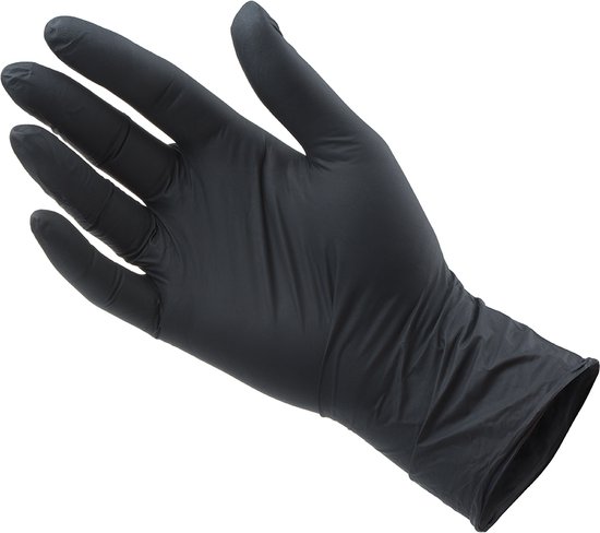 Wegwerp handschoenen - nitril - zwart - 10 dozen - 1000 stuks - maat L |  bol.com