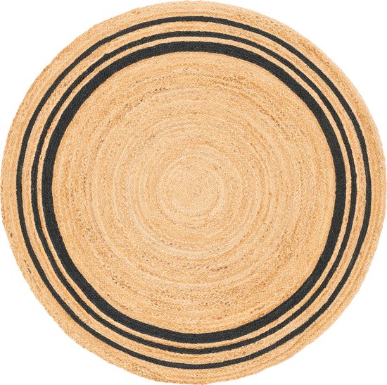 Pergamon Natuurvezeltapijt Jute Salsa Stripes Rond