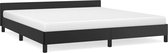 vidaXL - Bedframe - met - hoofdbord - kunstleer - zwart - 160x200 - cm