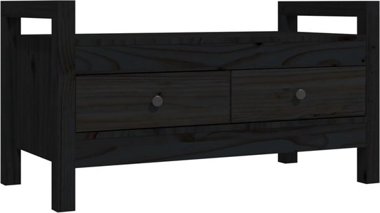 vidaXL-Halbankje-80x40x43-cm-massief-grenenhout-zwart
