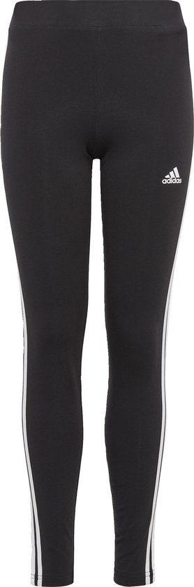 Adidas Sportswear Essentials 3-Stripes Katoenen Legging - Kinderen - Zwart