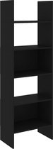 vidaXL - Boekenkast - 60x35x180 - cm - bewerkt - hout - zwart