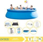 Intex Easy Set Zwembad - Opblaaszwembad - 457x122 cm - Inclusief Onderhoudspakket, Filter, Stofzuiger en Solar Mat