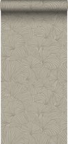 ESTAhome papier peint feuilles de ginkgo beige sable - 139615 - 0,53 x 10,05 m