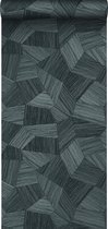 Origin Wallcoverings eco-texture vliesbehang grafisch 3D motief antraciet grijs - 347825 - 0.53 x 10.05 m