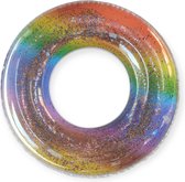 Bouée de natation pour enfants - Rainbow - Glitter - Opblaasbaar - Ø 65 cm - Pool Jouets
