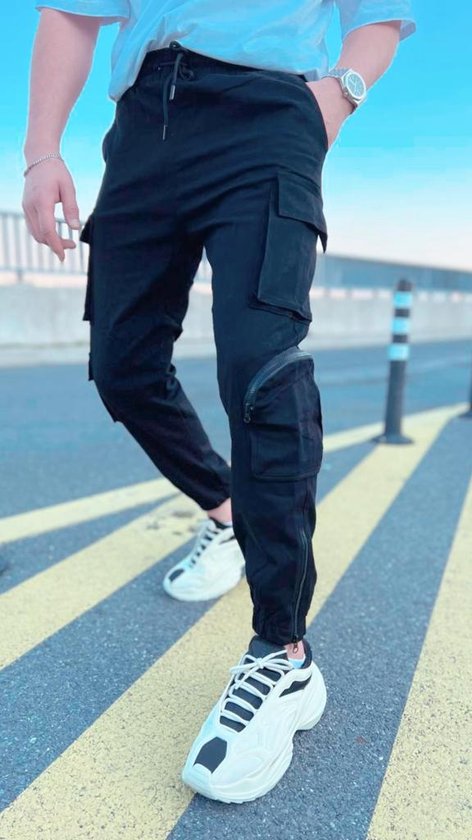 Pantalon cargo pour homme Pantalon de survêtement Pantalon cargo avec poches Pantalon de jogging Hip Hop |XXL