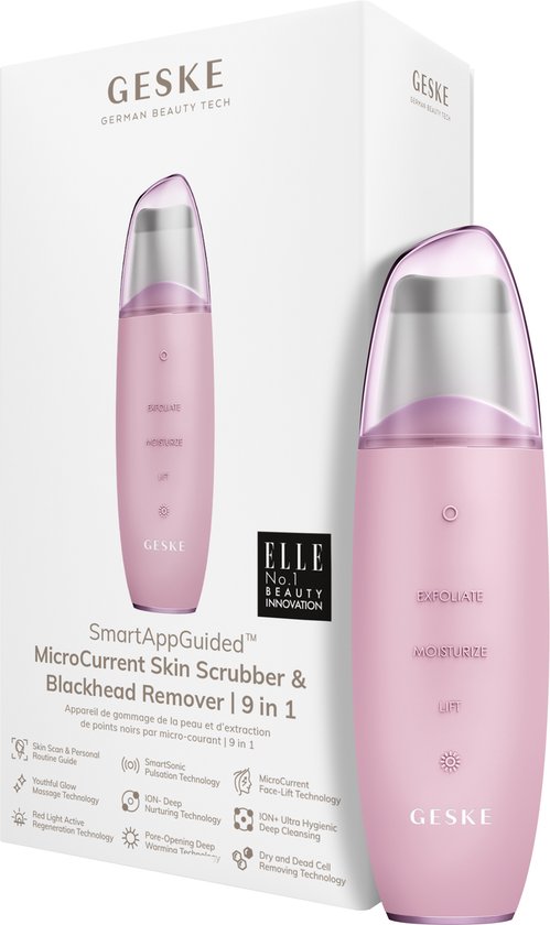 Foto: Geske smartappguided microcurrent skin scrubber blackhead remover 9 in 1 tools huidverzorging gezichtsreiniging anti aging en reiniging professionele facelift mee eter verwijderaar