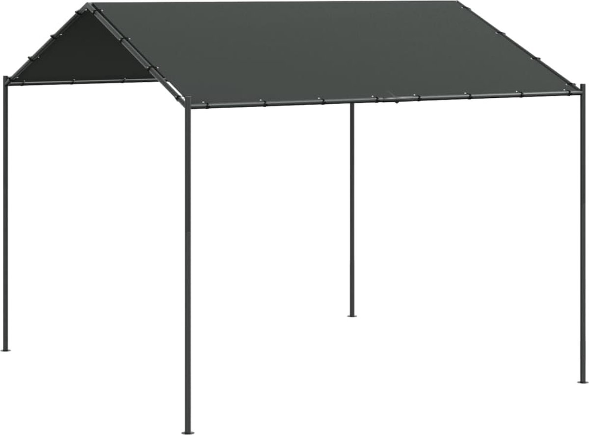 vidaXL-Tuinpaviljoen-4x4-m-staal-en-stof-antracietkleurig
