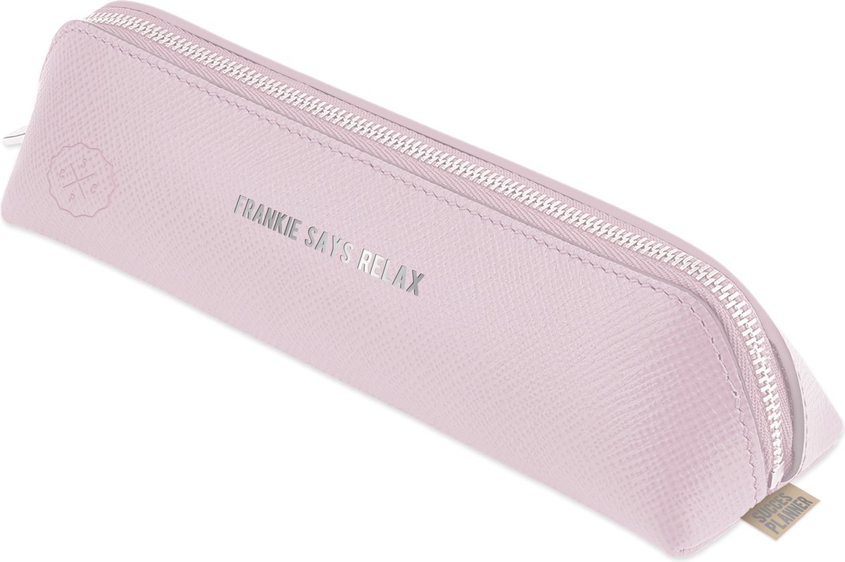 SuccesPlanner Pennenetui - Frankie Says Relax - Pennenzak - Lila softtouch met zilverfolie - lila
