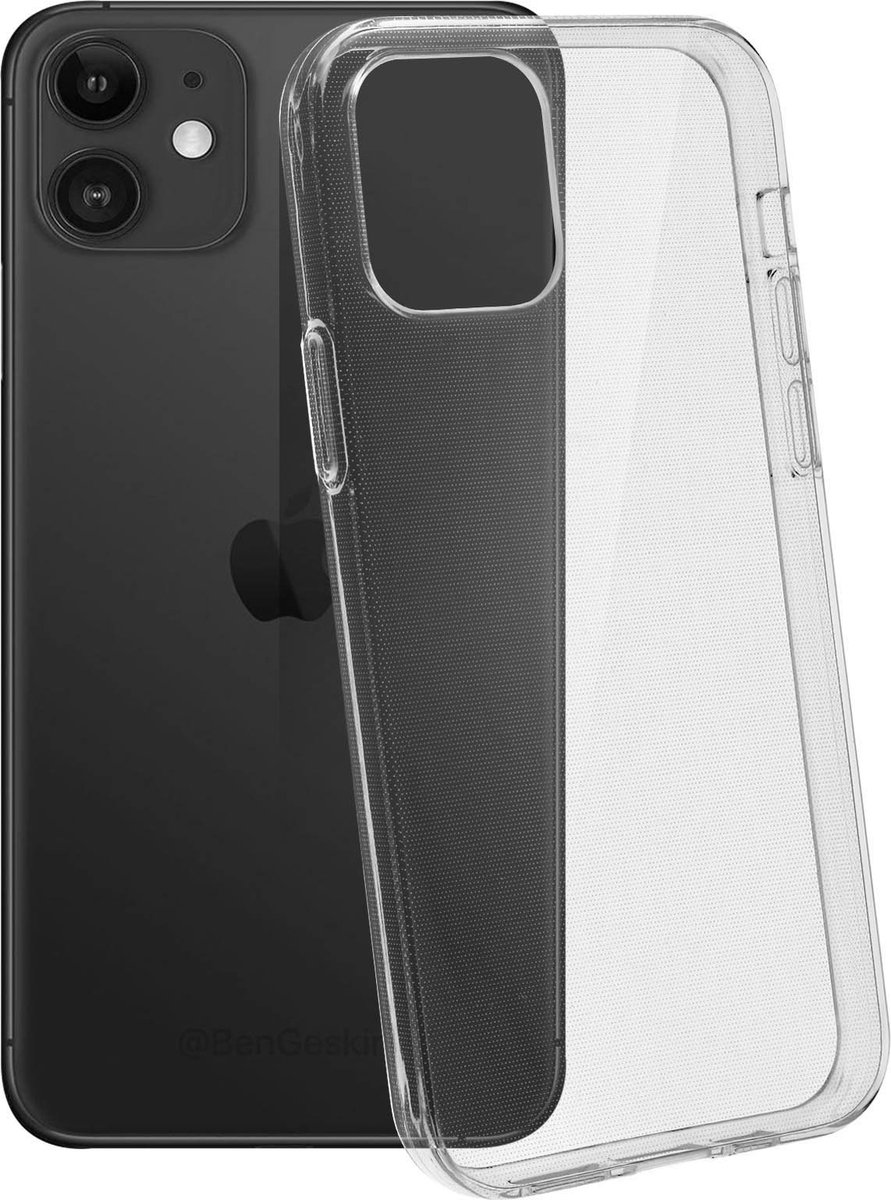 Avizar Coque Geschikt voor Apple iPhone 12 / 12 Pro Silicone Gel Flexible Ultra-fine et Légère, Transparant