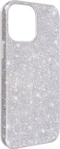 Geschikt voor Apple iPhone 13 Mini hoes Glitter Verwisselbaar Semi-rigide Zilver