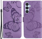 Butterfly Book Case - Coque Samsung Galaxy A54 - Violet