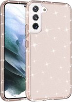 Coverup Glitter TPU Back Cover - Geschikt voor Samsung Galaxy S22 Hoesje - Goud