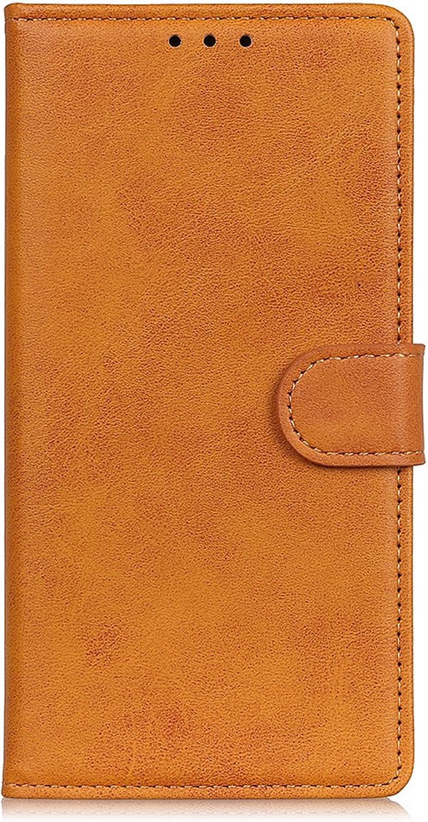Coverup Hoesje - Geschikt voor Xiaomi Redmi Note 9T Hoesje - Coverup Luxe Book Case - Bruin