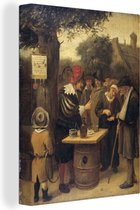Canvas Schilderij De kwakzalver - Jan Steen - 30x40 cm - Wanddecoratie