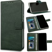 Coque Samsung Galaxy A12 Verte - Wallet Book Case - Porte-Cartes & Languette Magnétique