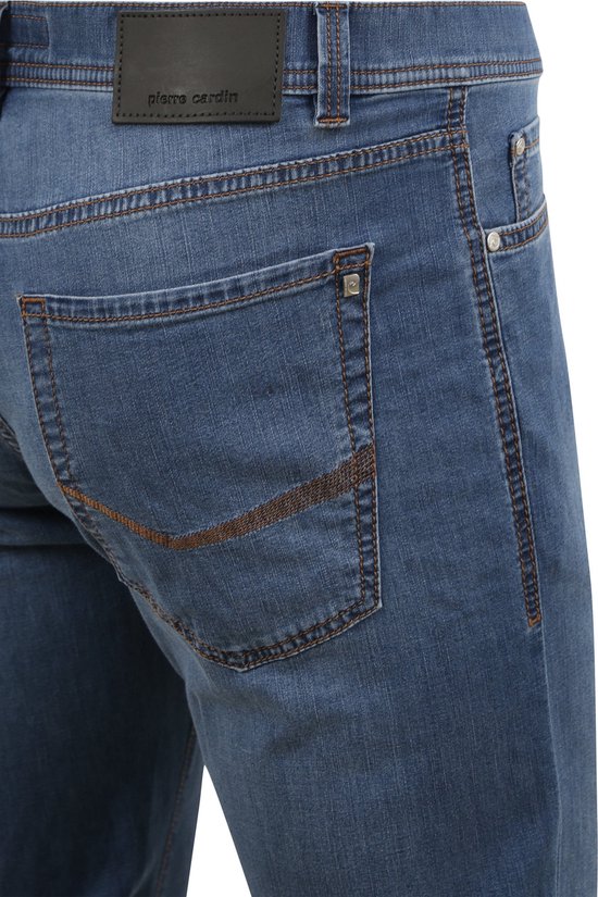 Pierre Cardin grote maat stretch jeans future flex blauw structuur Lyon Tapered