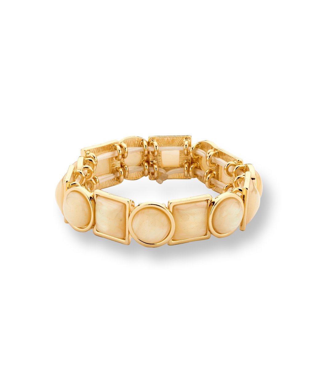Les Cordes - Armband - KIEL (AB) - Kleur Wit - Metaal - Sieraad Dames - Juwelen - Minimalistische armbanden